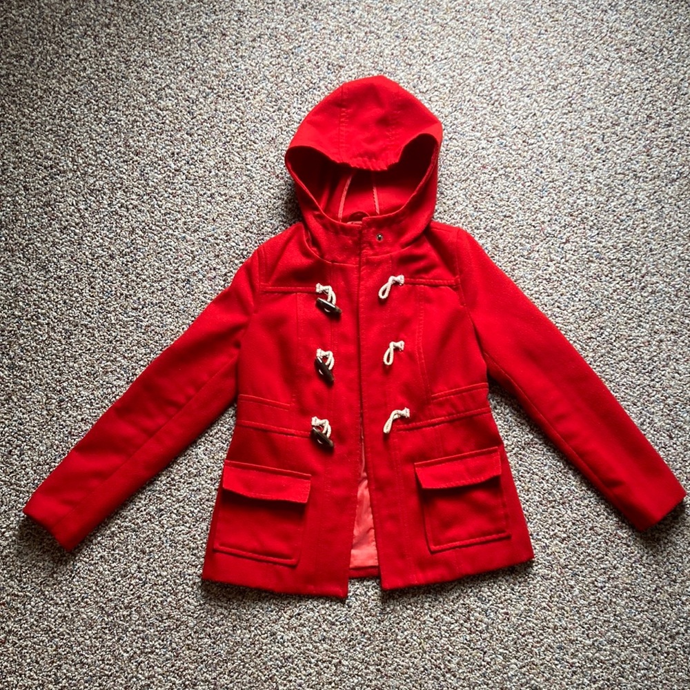 Old Navy Red Toggle Fall Jacket